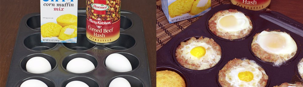 Retro Meal In A Muffin Tin