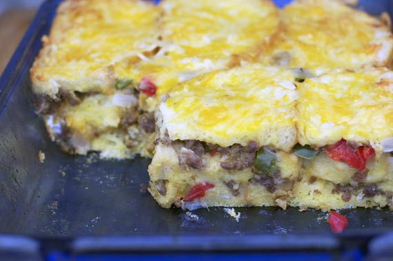 Basic Breakfast Strata In The Pan