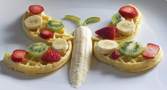 Waffle Butterfly On A Plate