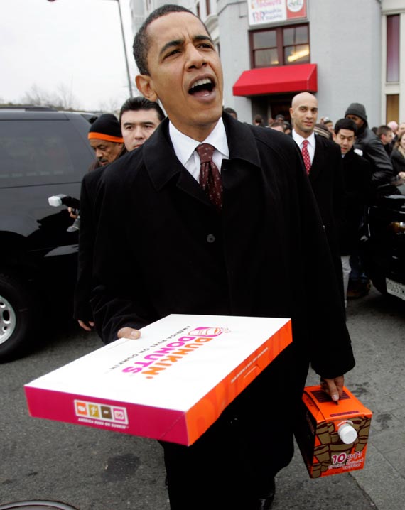 Barack Obama With Donuts