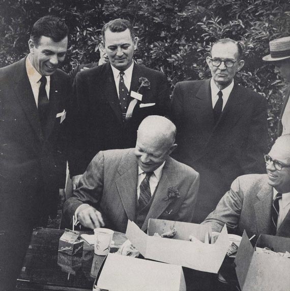 Dwight D. Eisenhower Eating Possible Donuts