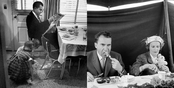 President Richard M. Nixon enjoying breakfast