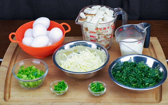 Green Egg Caserole Ingredients