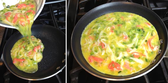 Crab Meat Omelette Frying