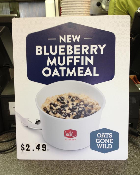 Blueberry Muffin Oatmeal From Jack In The Box