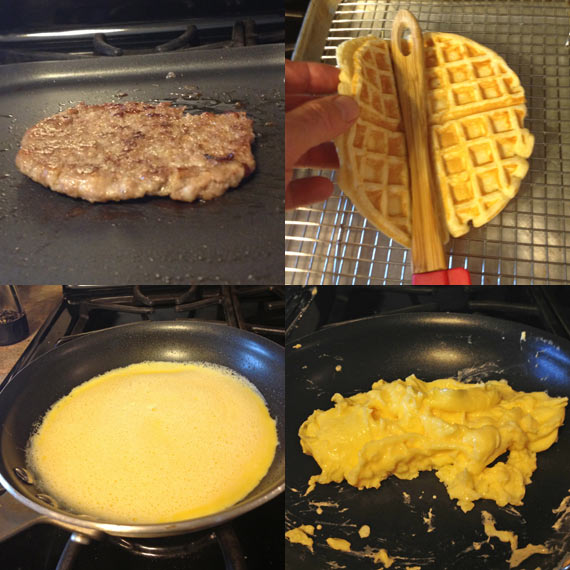 Making Waffle Tacos