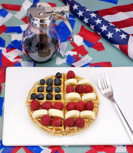 Red, White And Blue Waffle