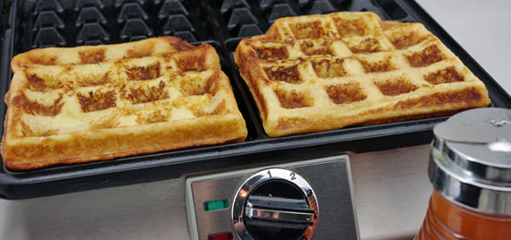 French Toast In A Waffle Iron