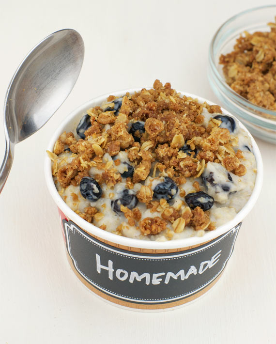 Homemade Blueberry Muffin Oatmeal