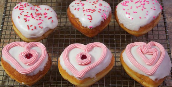 Strawberry Valentine's Day Donuts