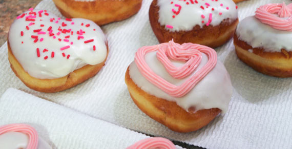 Valentine Heart Donuts