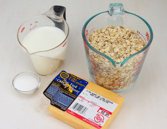 Ingredients For Cheddar Oatmeal