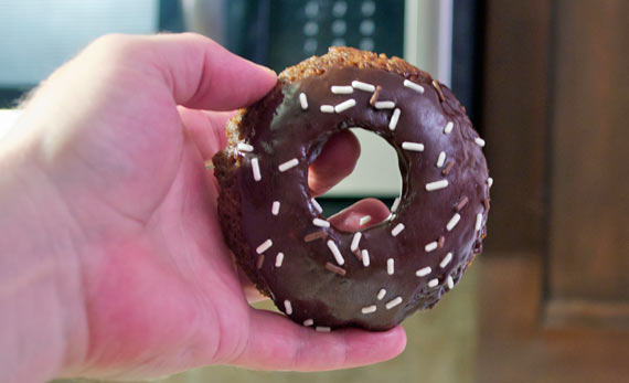 Holding A Microwave Donut