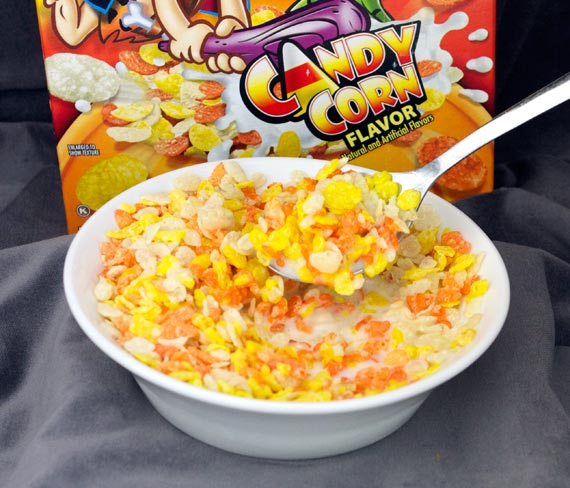 Candy Corn Pebbles In The Bowl