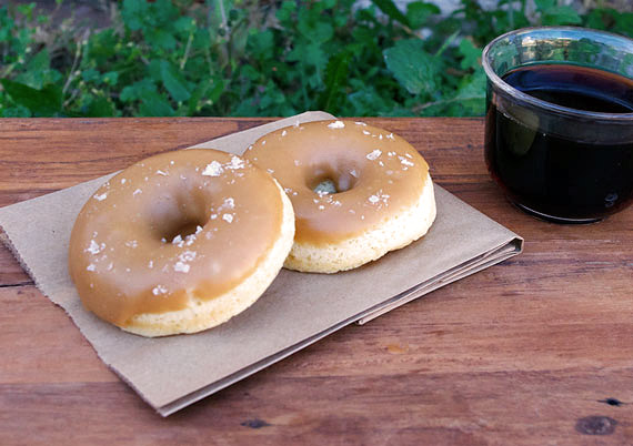 Baked Salted Caramel Donuts