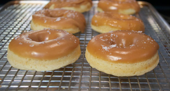 Baked Salted Caramel Donuts Finished