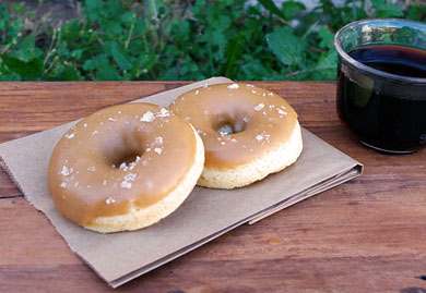 Baked Salted Caramel Donuts