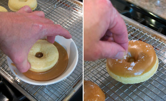 Frosting Salted Caramel Donuts 