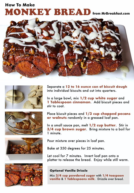 Monkey Bread Recipe Cheat Sheat