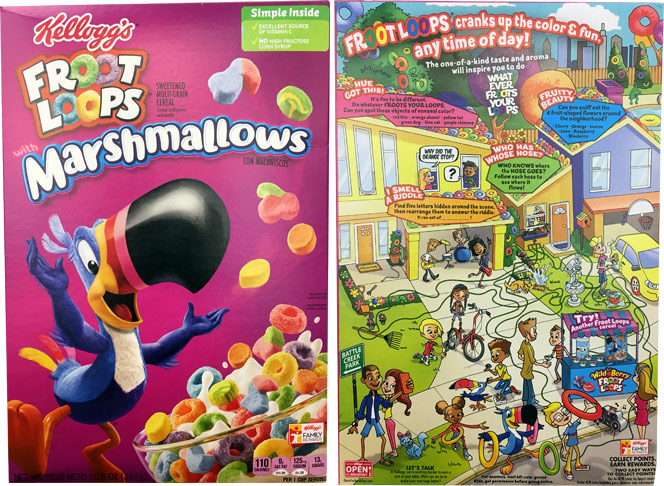 Froot Loops Marshmallows Cereal Box from 2019