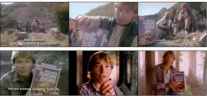 John Denver Post Natural Raisin Bran Commercials