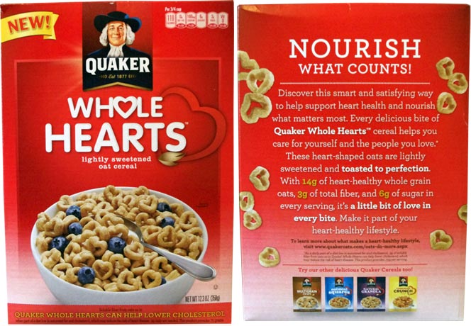 Quaker Whole Hearts Cereal