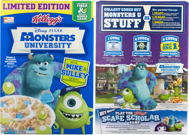 Monsters University Cereal