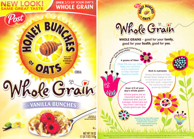 Honey Bunches of Oats Whole Grain With Vanilla Bunches Cereal Profile