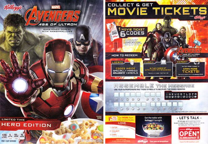 Avengers: Age Of Ultron Cereal Profile Avengers: Age Of Ultron Cereal Profile