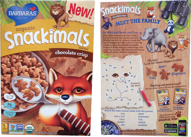 Chocolate Crisp Snackimals Cereal Profile