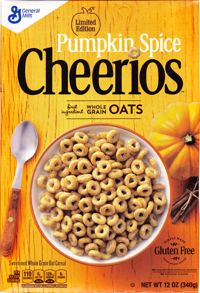 Pumpkin Spice Cheerios Cereal Box (Front)