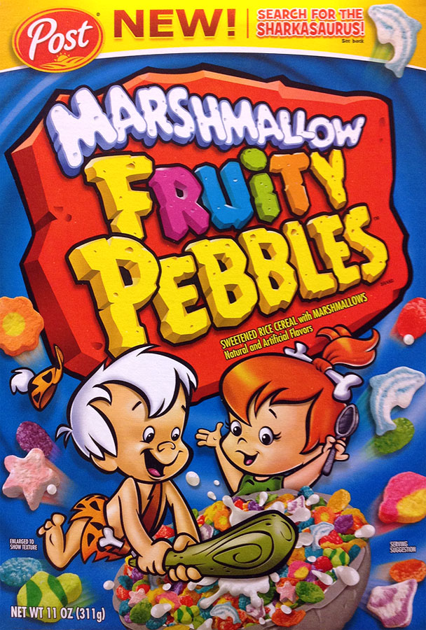 Marshmallow Fruity Pebbles Cereal Box (Front)