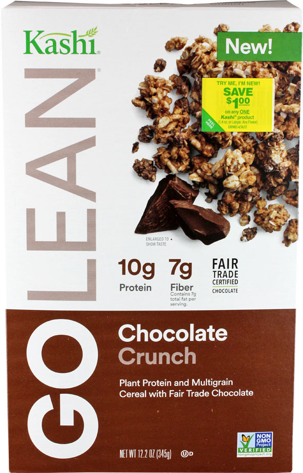 Kashi GOLEAN Chocolate Crunch Cereal Box - Front