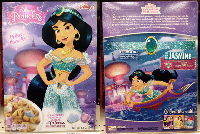 Disney Princess Cereal Box - Jasmine Version