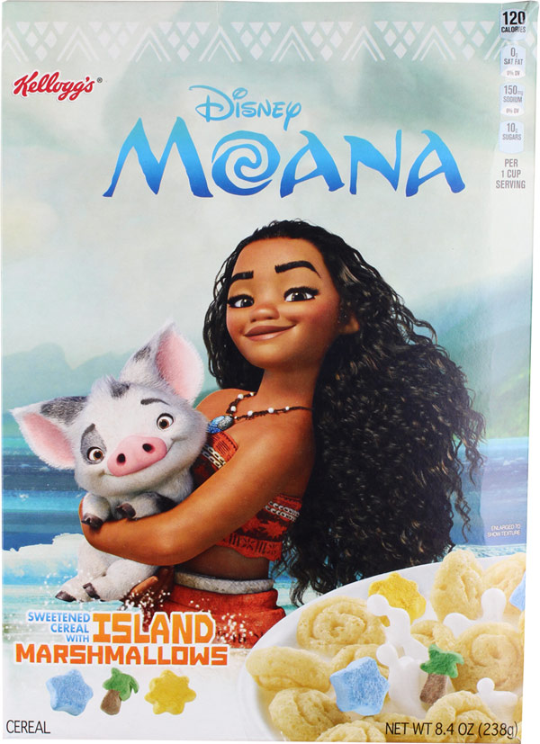 Moana Cereal Box: The Moana Side