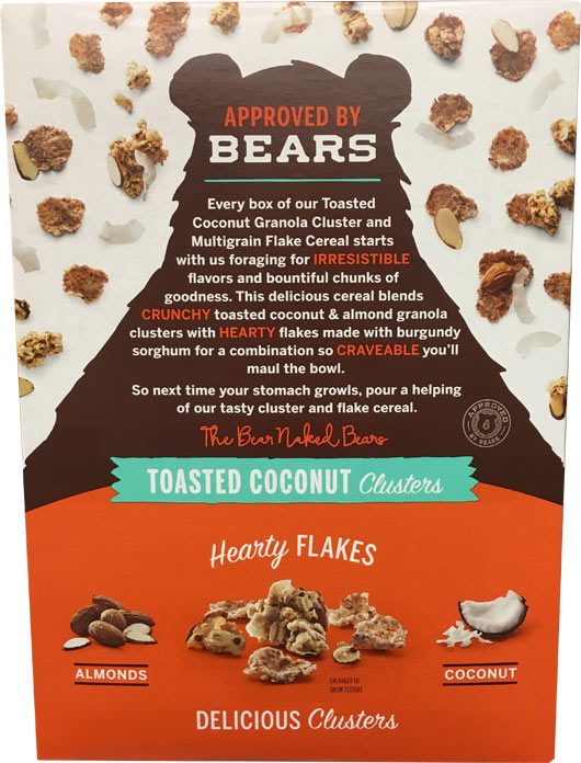 Bear Naked Toasted Coconut Clusters - Back