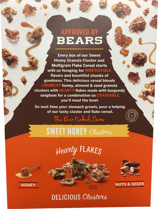Bear Naked Sweet Honey Clusters - Back