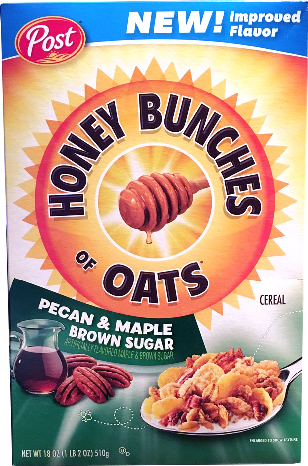 Honey Bunches Of Oats: Pecan & Maple Brown Sugar Cereal Box