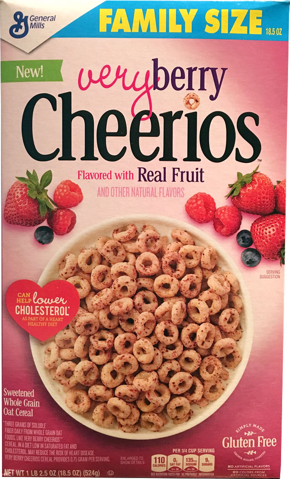 Very Berry Cheerios Cereal Box - Front