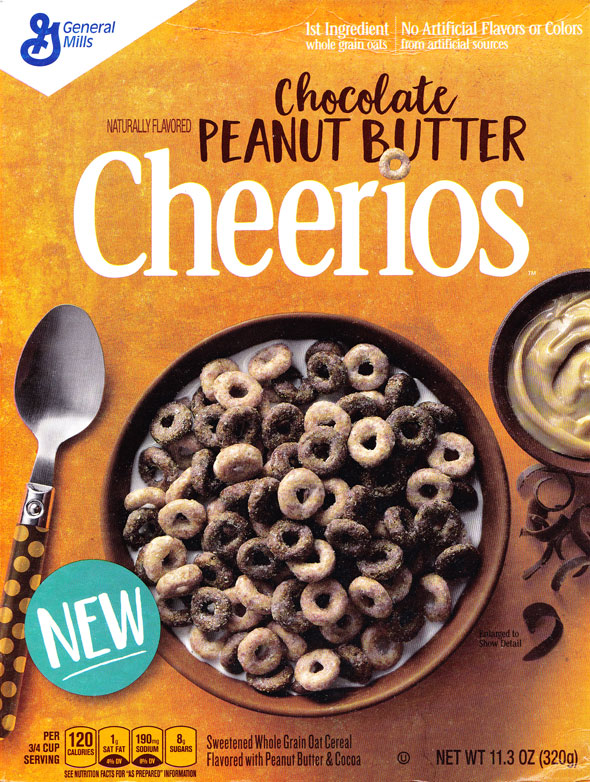 Chocolate Peanut Butter Cheerios Cereal Box - Front