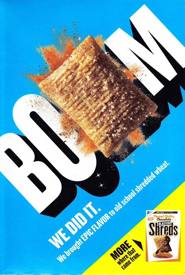 Cinnamon Toast Crunch Blasted Shreds Cereal Box - Back