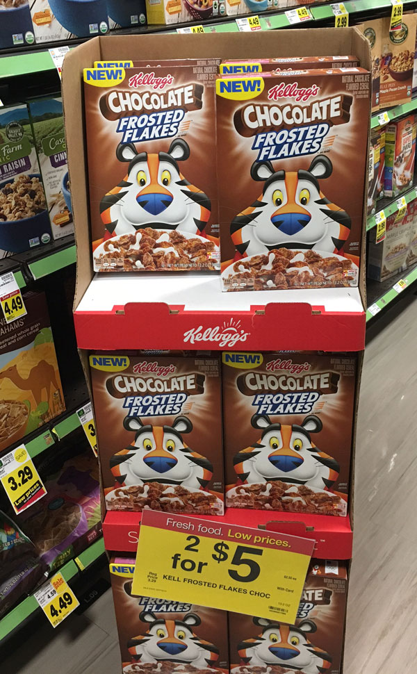 Chocolate Frosted Flakes Display Chocolate Frosted Flakes Display