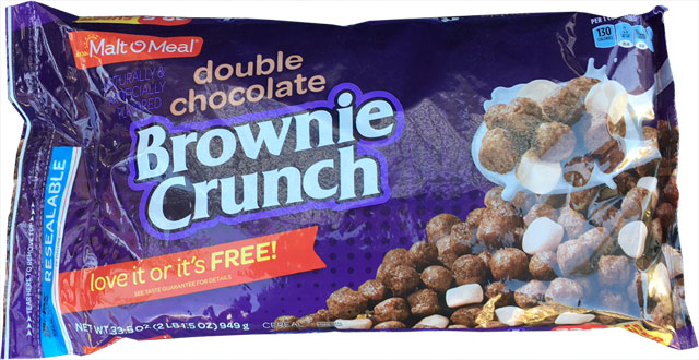 Double Chocolate Brownie Crunch Cereal Package