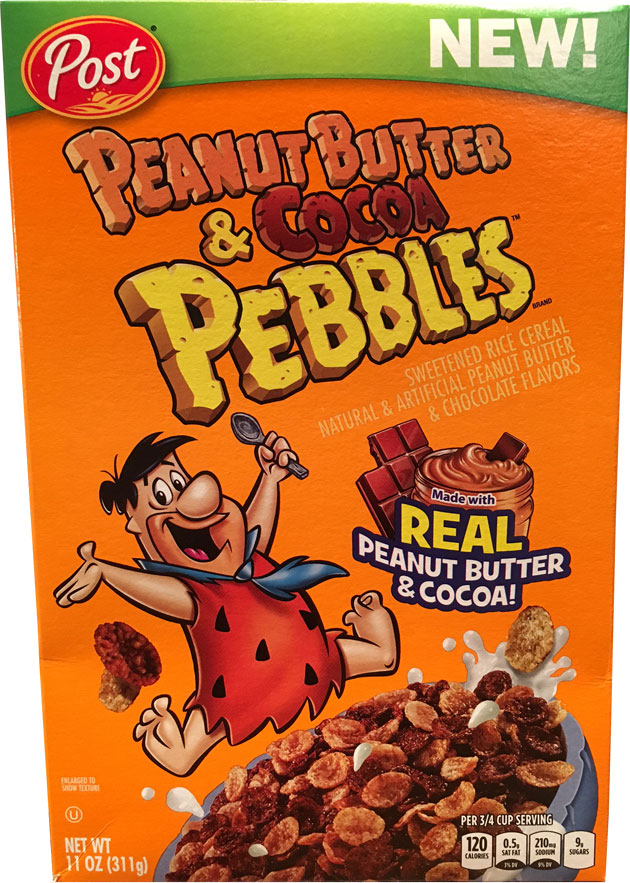 Peanut Butter & Cocoa Pebbles Cereal Box