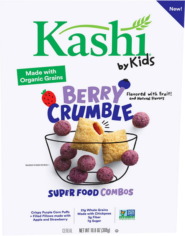 Kashi By Kids Berry Crumble Super Food Combos Cereal Box Kashi By Kids Berry Crumble Super Food Combos Cereal Box