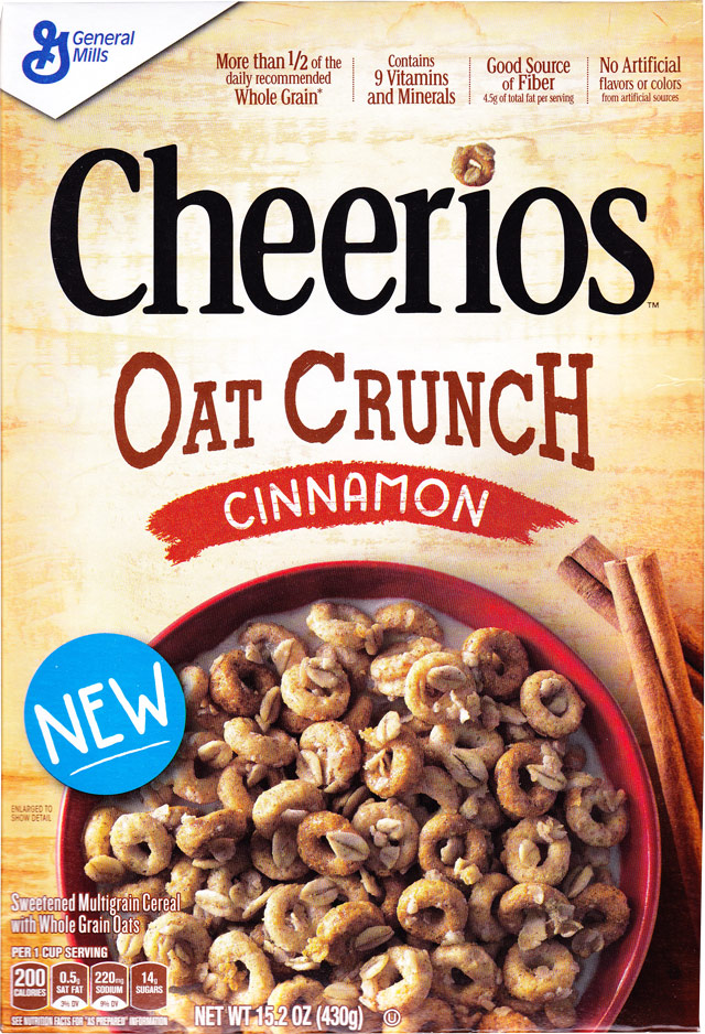 Cheerios Oat Crunch Cereal Box