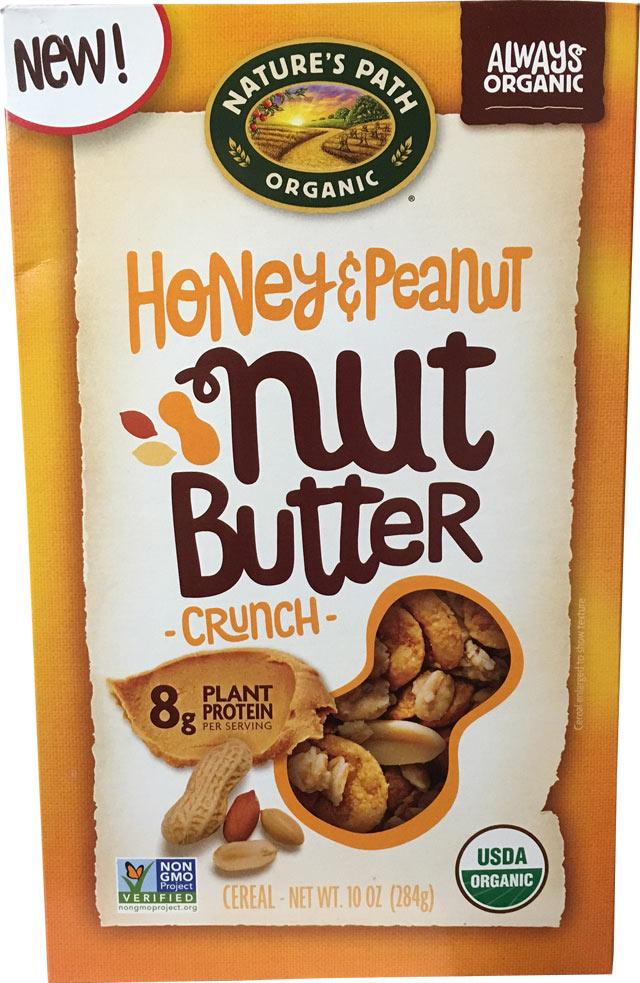 Honey & Peanut Nut Butter Crunch Cereal Box
