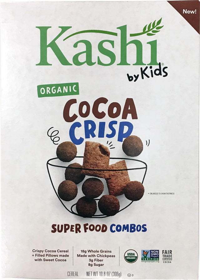 Kashi By Kids Cocoa Crisp Super Food Combos Cereal Box