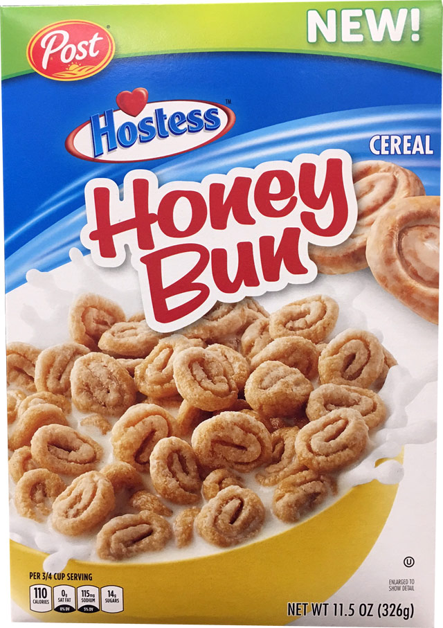 Hostess Honey Bun Cereal Box