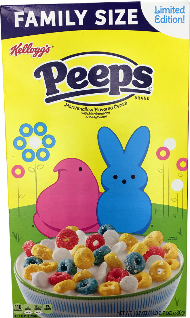Peeps Cereal Box